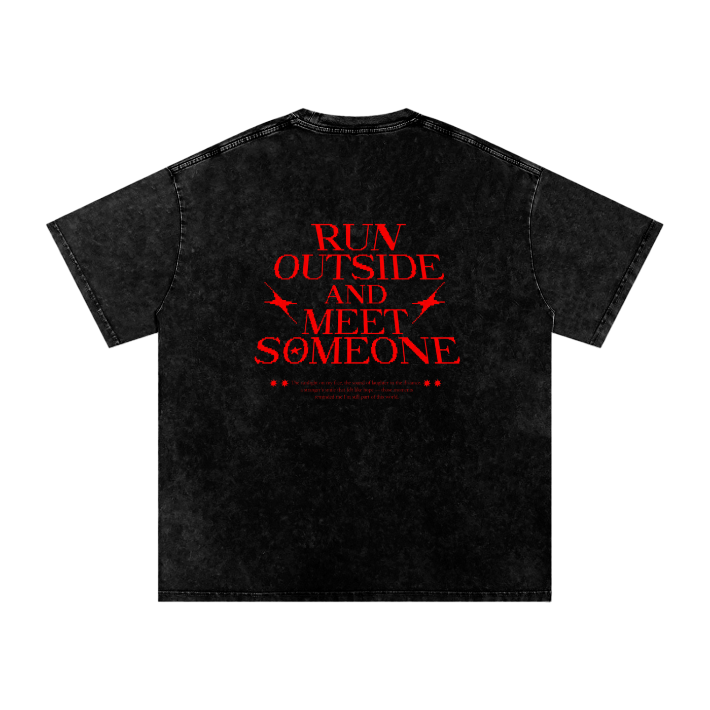 Meet someone Snow Washed Oversized Cotton T-Shirt