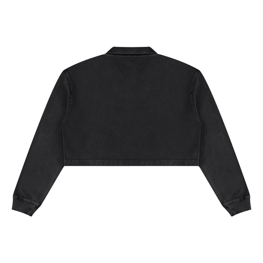Worn Experience Women’s Vintage Wash Crop Sweatshirt