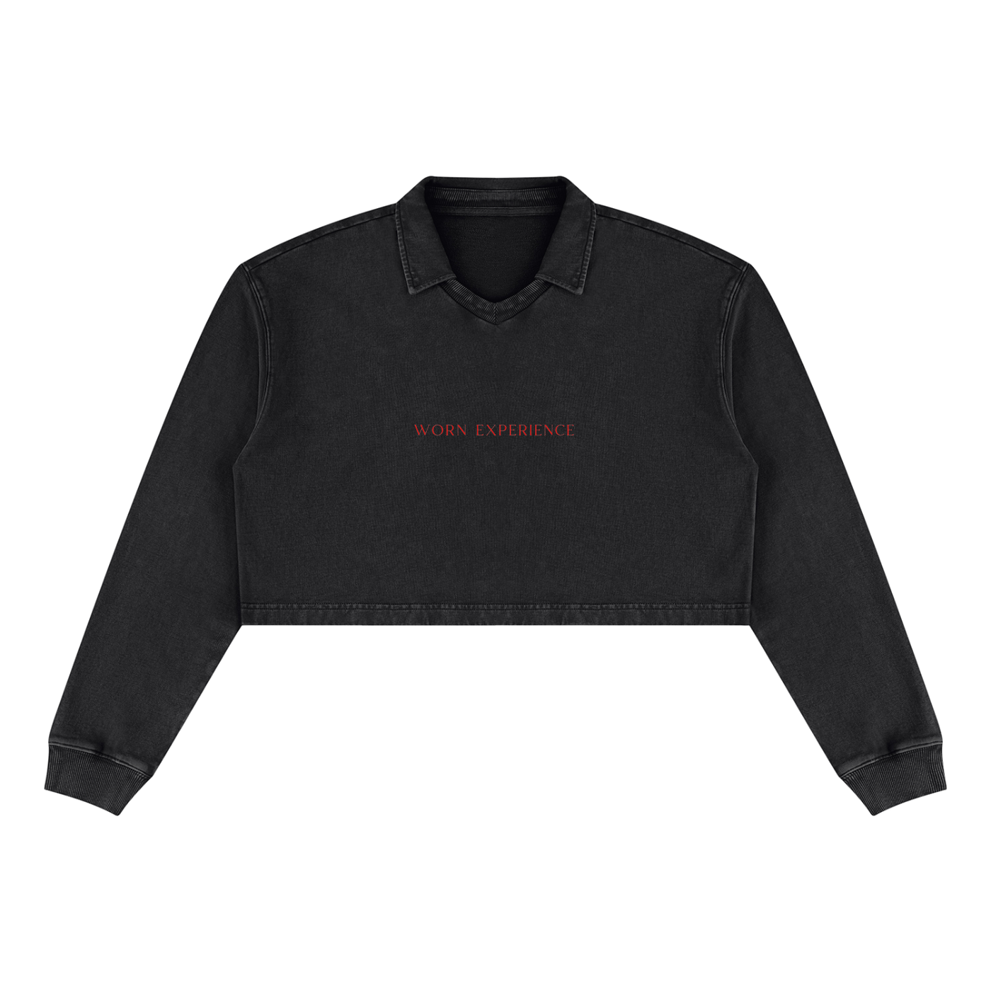 Worn Experience Women’s Vintage Wash Crop Sweatshirt