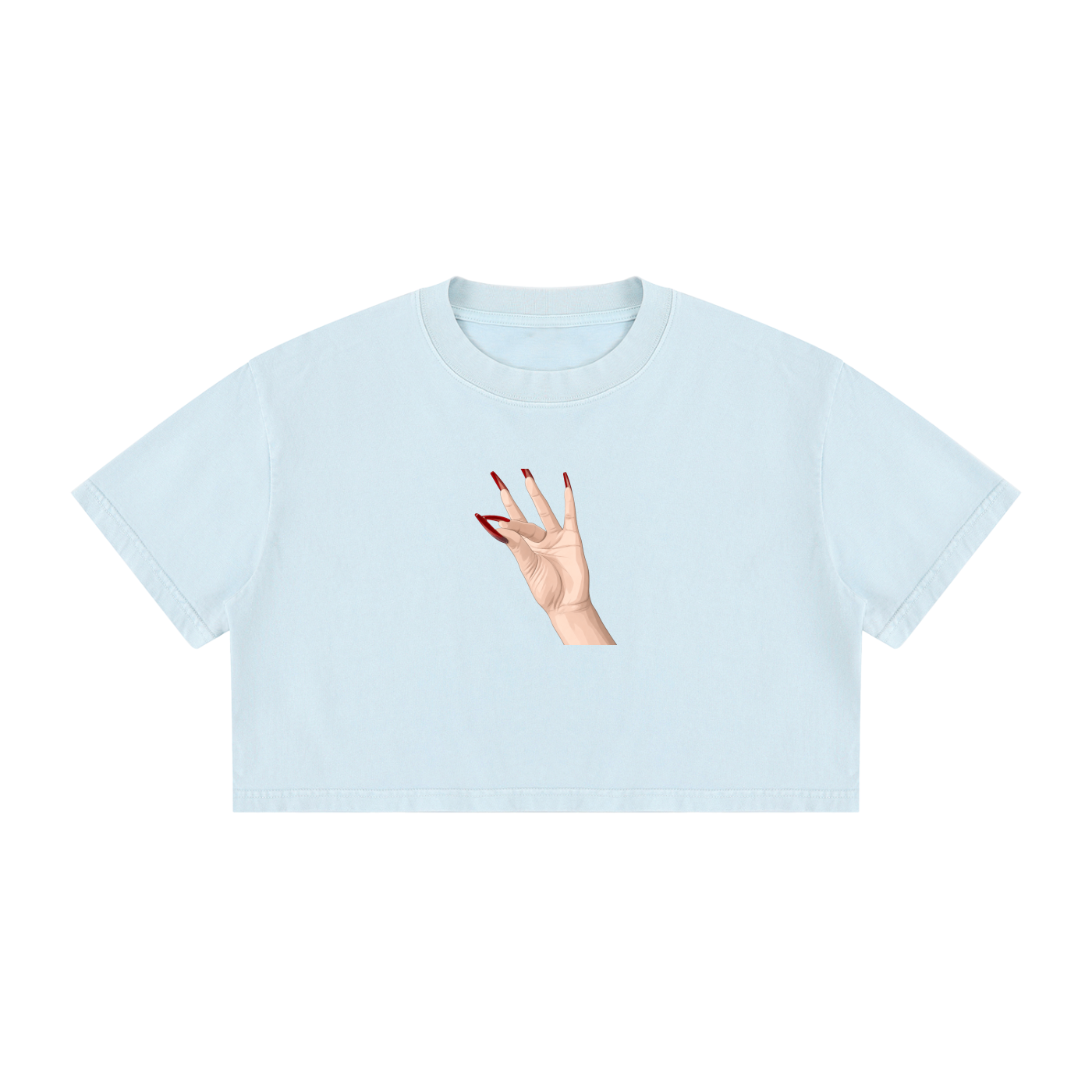Clock it Women's Mineral Wash Cotton Crop T-Shirt