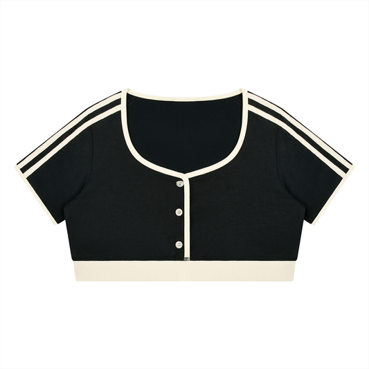 Women’s Color Block Crop T-Shirt