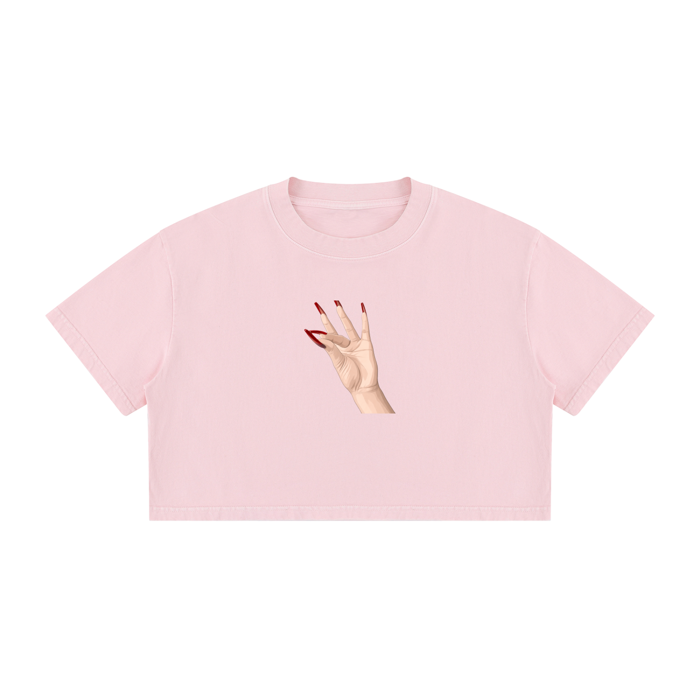 Clock it Women's Mineral Wash Cotton Crop T-Shirt