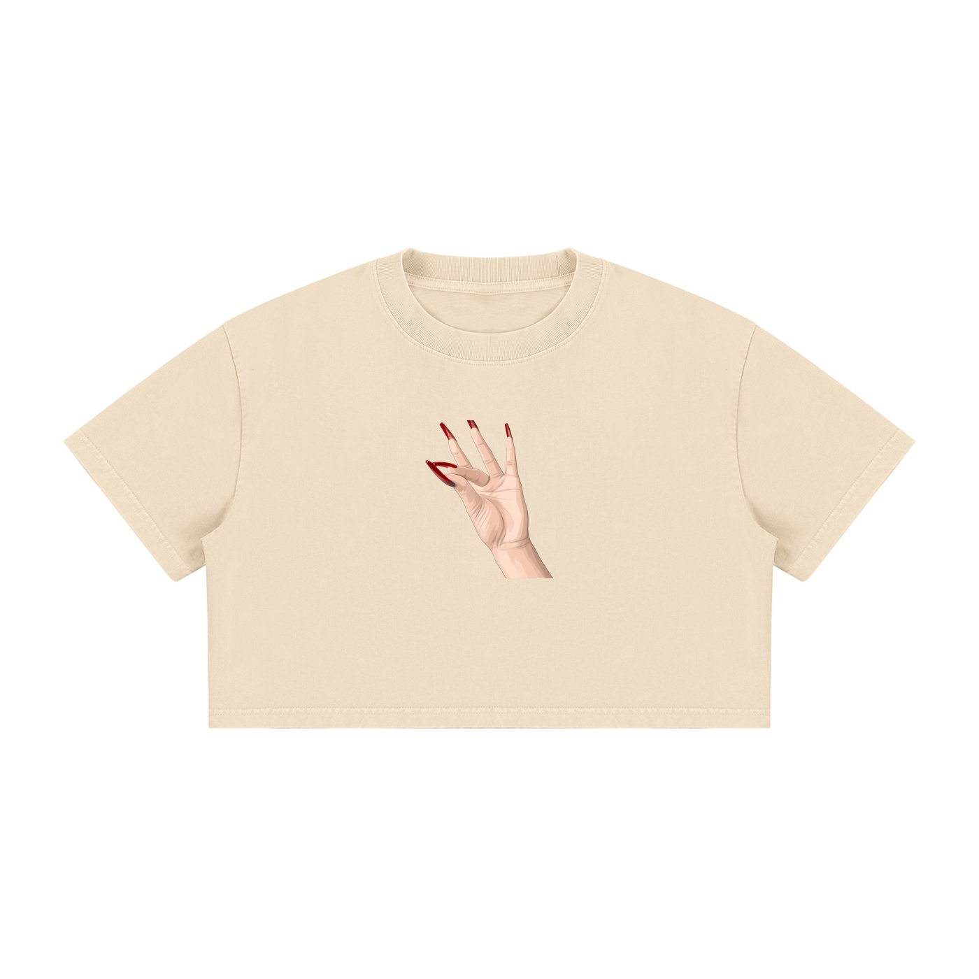Clock it Women's Mineral Wash Cotton Crop T-Shirt