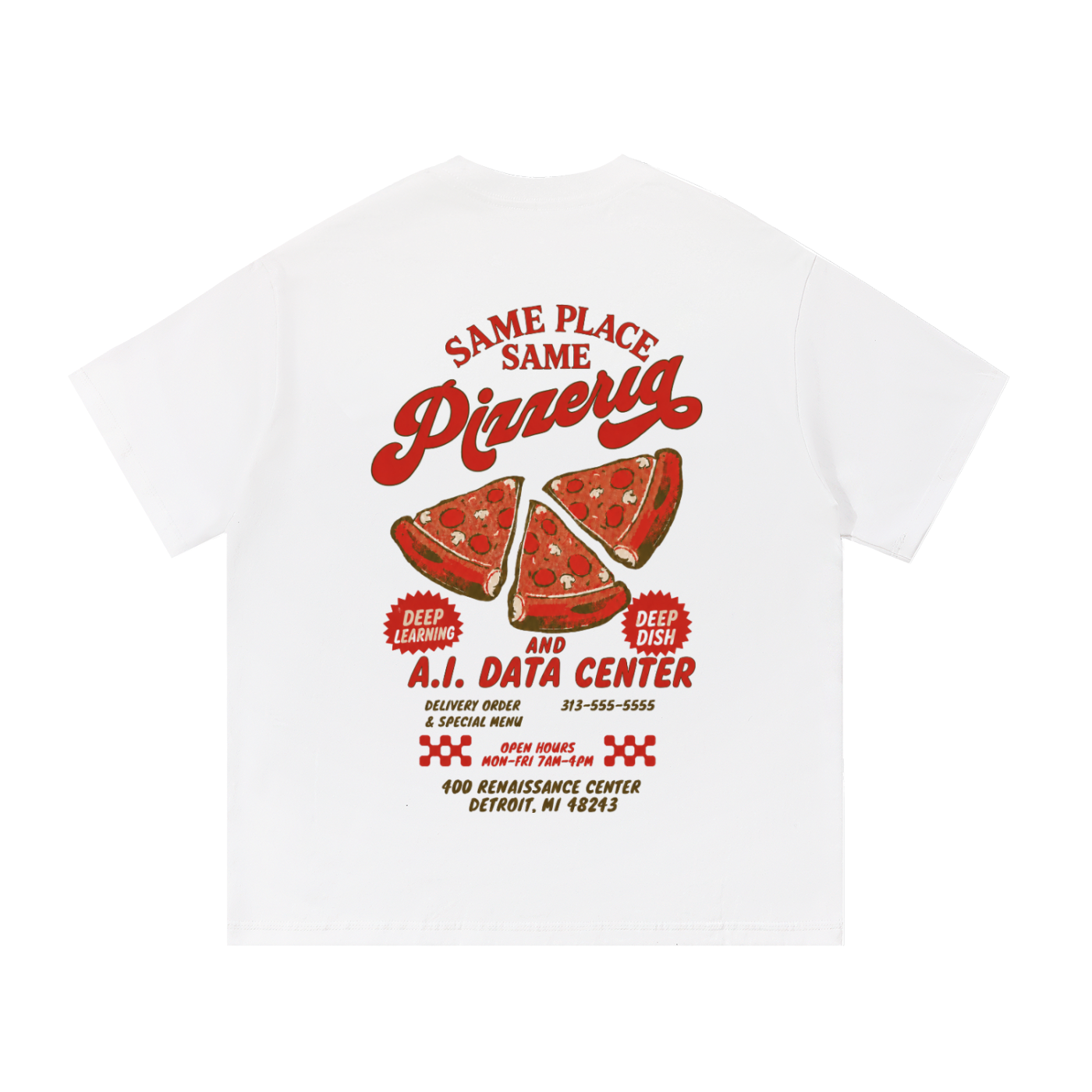 Same Place Same A.I Data center Essential Cotton T-Shirt