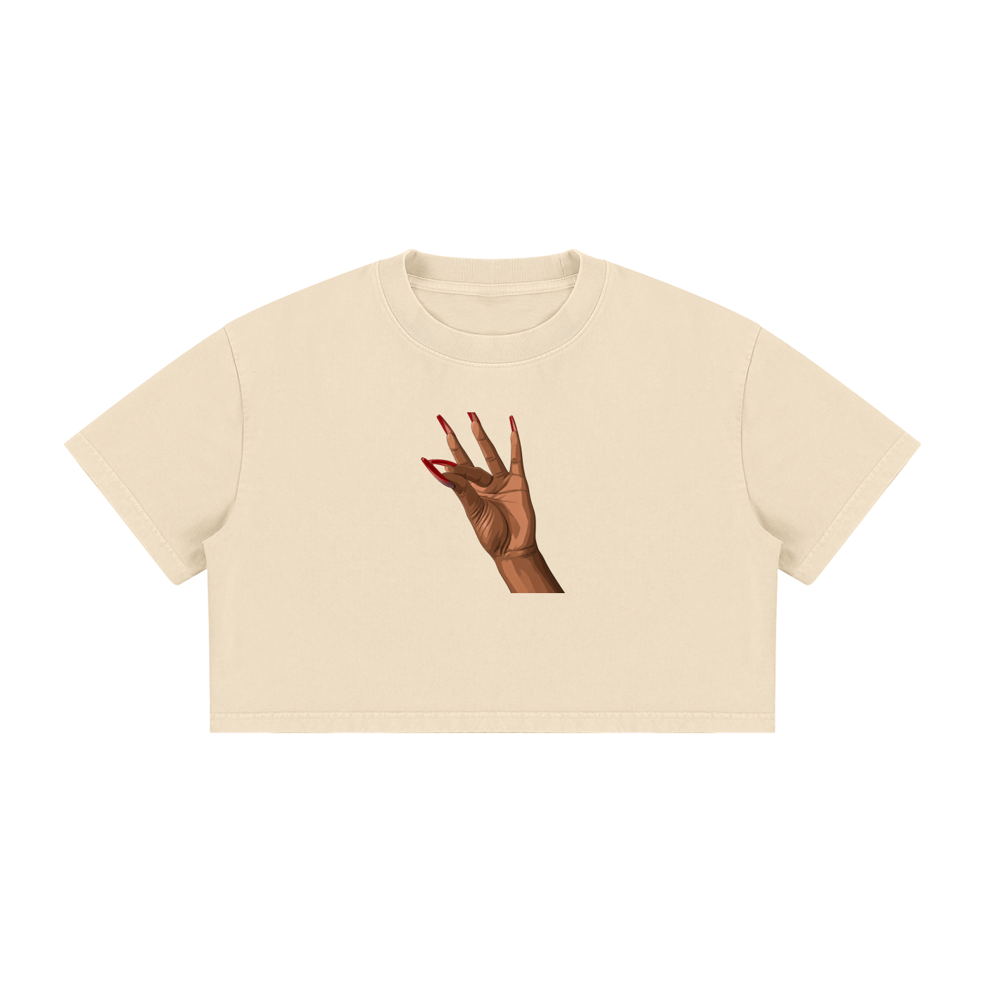 Clock It! Women's Mineral Wash Cotton Crop T-Shirt